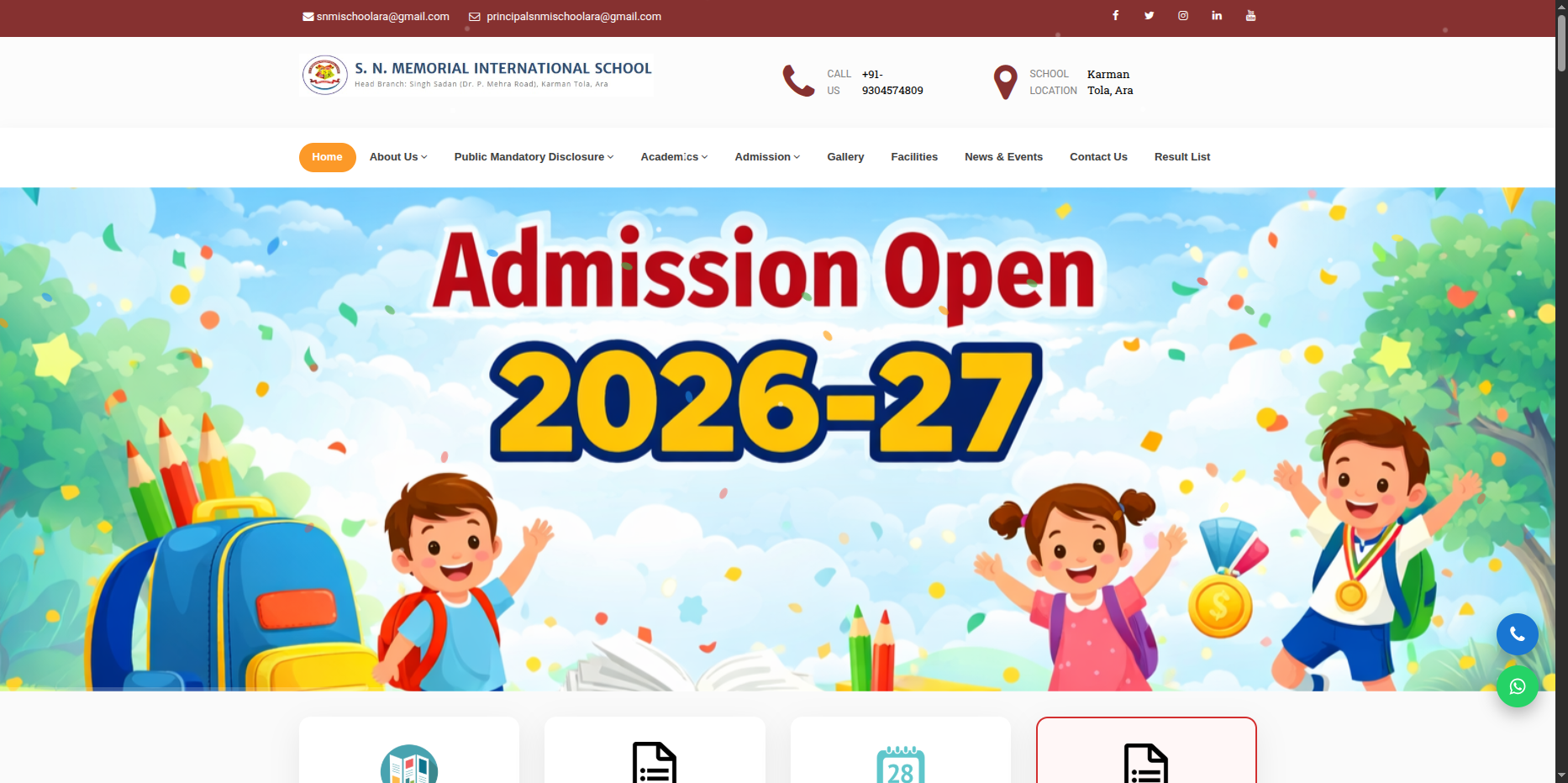 SNMI School Website